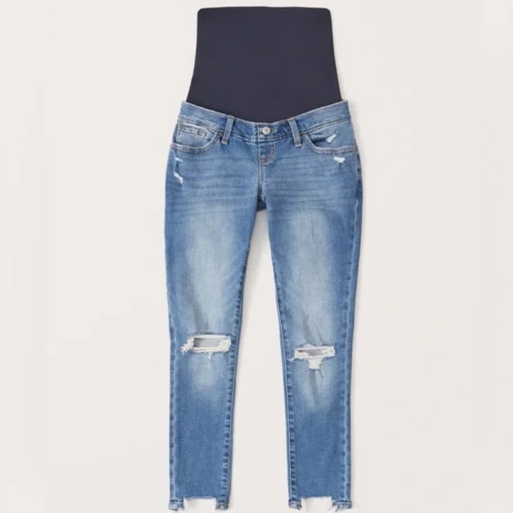 ❤️ ABERCROMBIE & FITCH SUPER SKINNY ANKLE MATERNITY JEANS, 10 SHORT MATERNITY